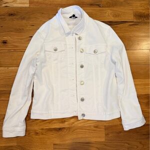Buffalo David Bitton White Jacket with Silver Button